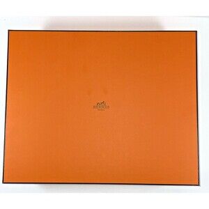 Authentic Orange Hermes EMPTY box with tissue 14 x 11.25 x 4-7/8 READ
